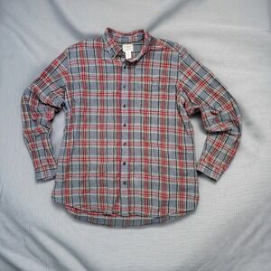 L.L. Bean‎ Mens XL Tall Plaid Flannel Shirt 100% Cotton Traditional Fit